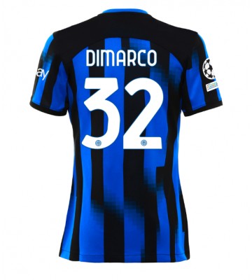 Inter Milan Federico Dimarco #32 Hjemmebanetrøje Dame 2023-24 Kort ærmer